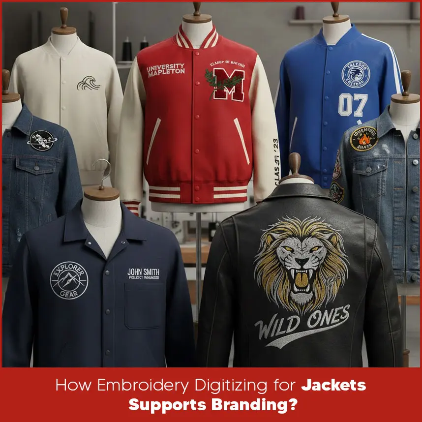 How Embroidery Digitizing for Jackets Supports Branding?