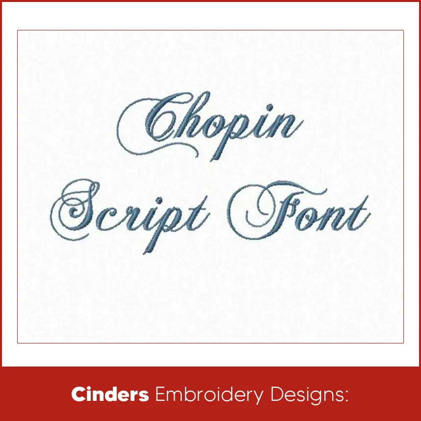 Cinders Embroidery Designs