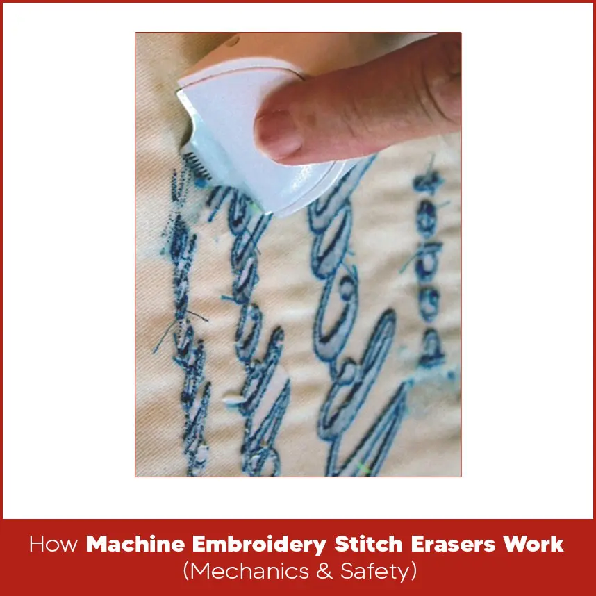 How Machine Embroidery Stitch Erasers Work (Mechanics & Safety)