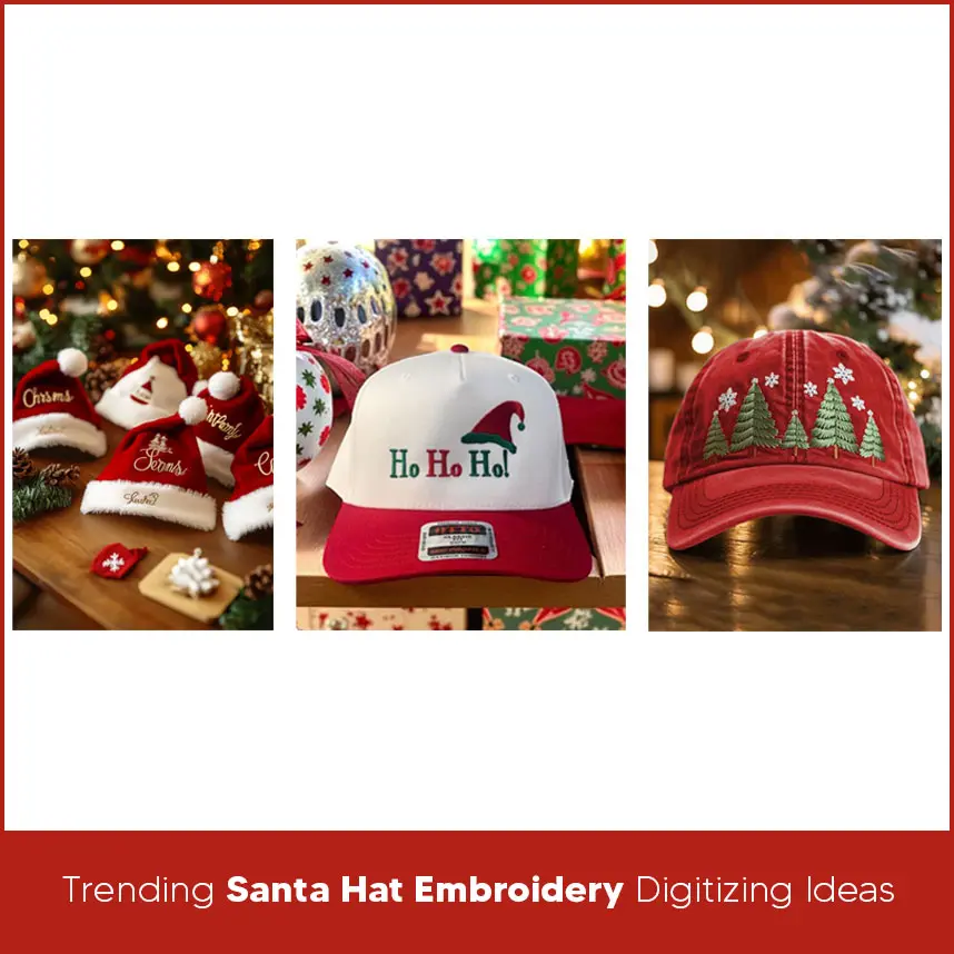 Trending Santa Hat Embroidery Digitizing Ideas